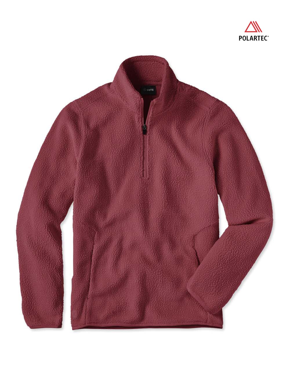 CUTS SWEATSHIRTS CABERNET / M SHERPA 1/2 ZIP