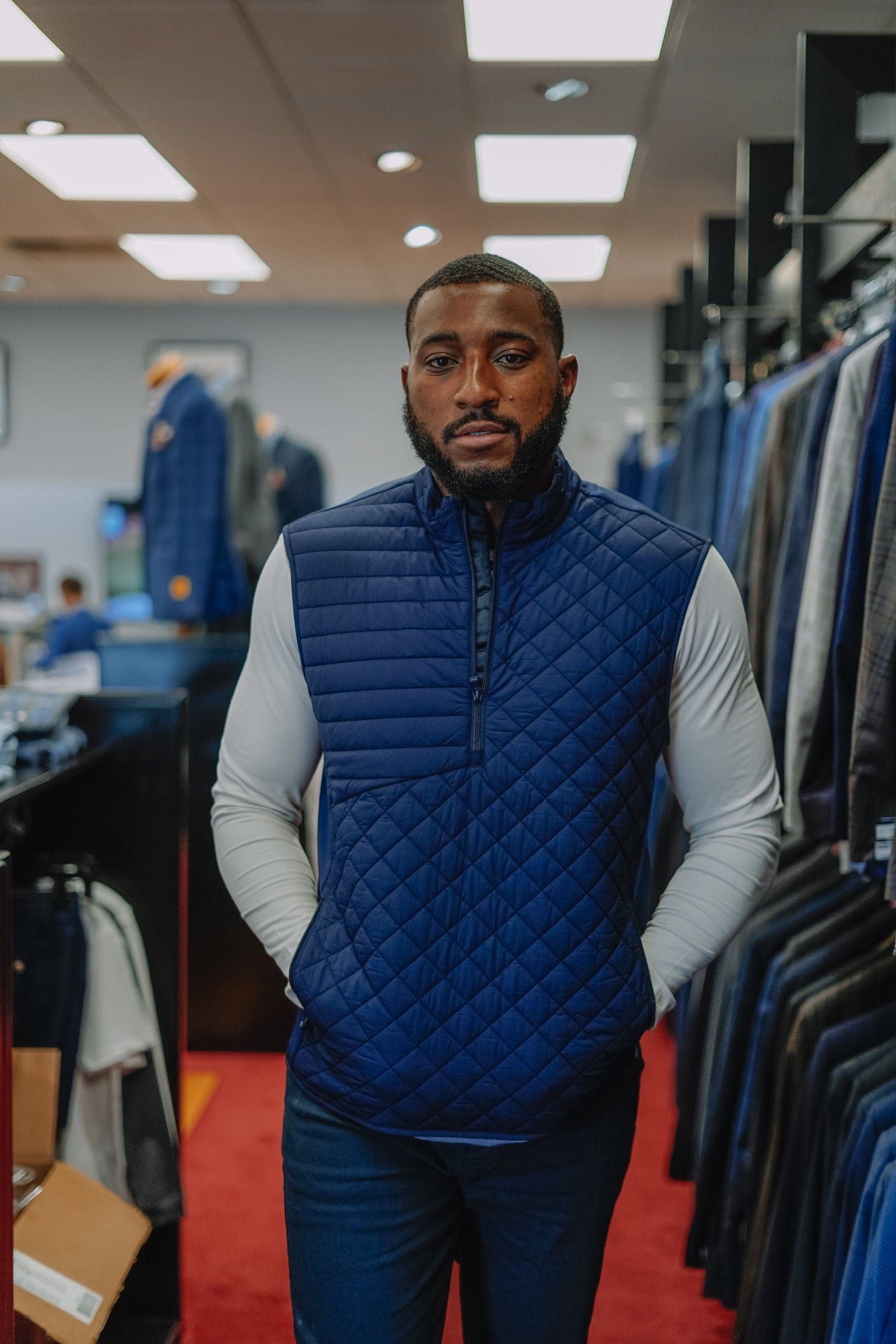 YUKON 1/2 ZIP HYBRID VEST – Christopher Mobley