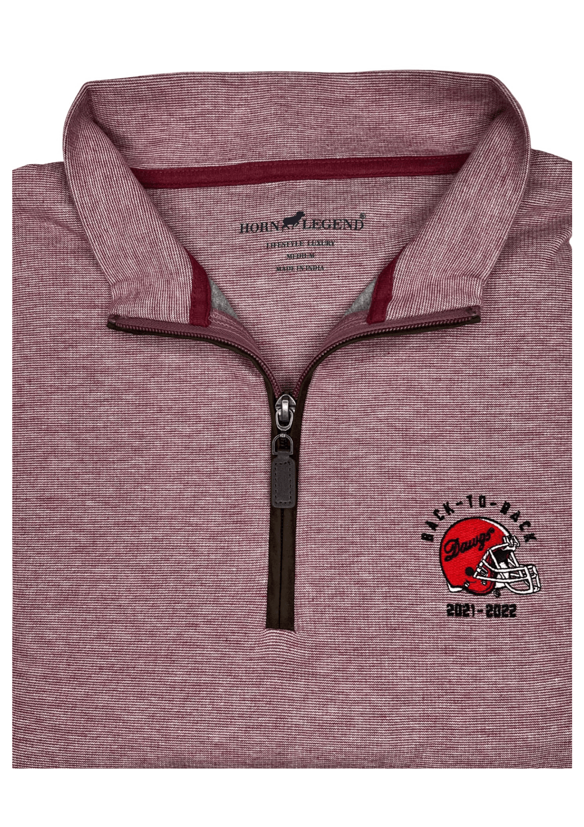 HORN LEGEND GAMEDAY - UNIVERSITY OF GEORGIA - 14 ZIPS DAWGS BACK TO BACK LUXURY SUEDE 1/4 ZIP
