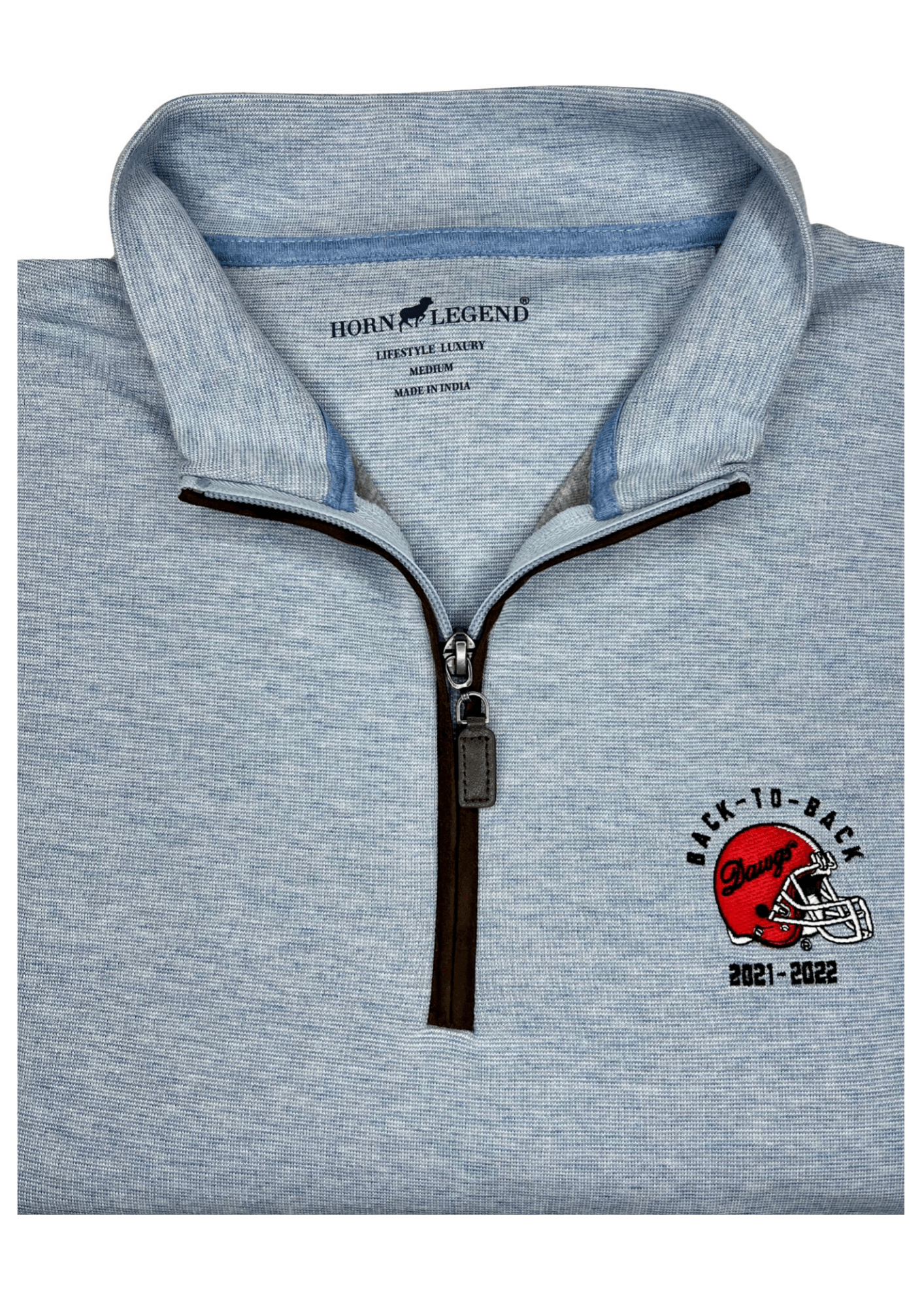 HORN LEGEND GAMEDAY - UNIVERSITY OF GEORGIA - 14 ZIPS DAWGS BACK TO BACK LUXURY SUEDE 1/4 ZIP