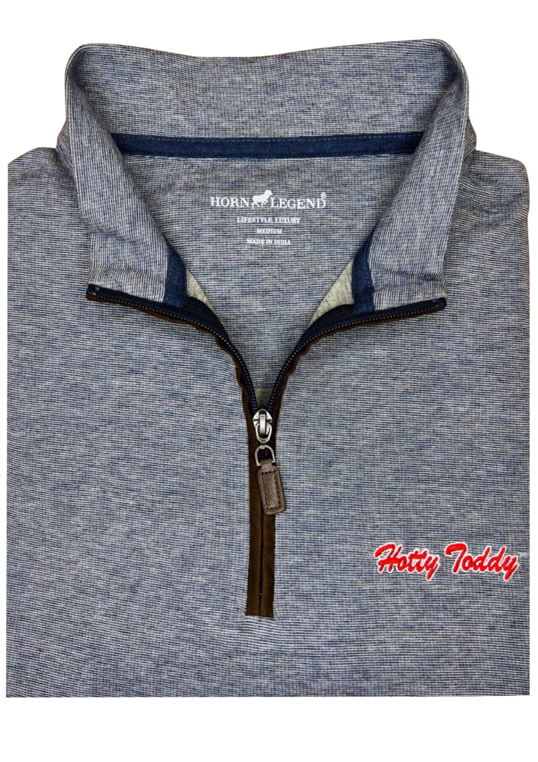 HORN LEGEND GAMEDAY - UNIVERSITY OF MISSISSIPPI - OXFORD - 14 ZIPS NAVY / S HOTTY TODDY LUXURY SUEDE 1/4 ZIP