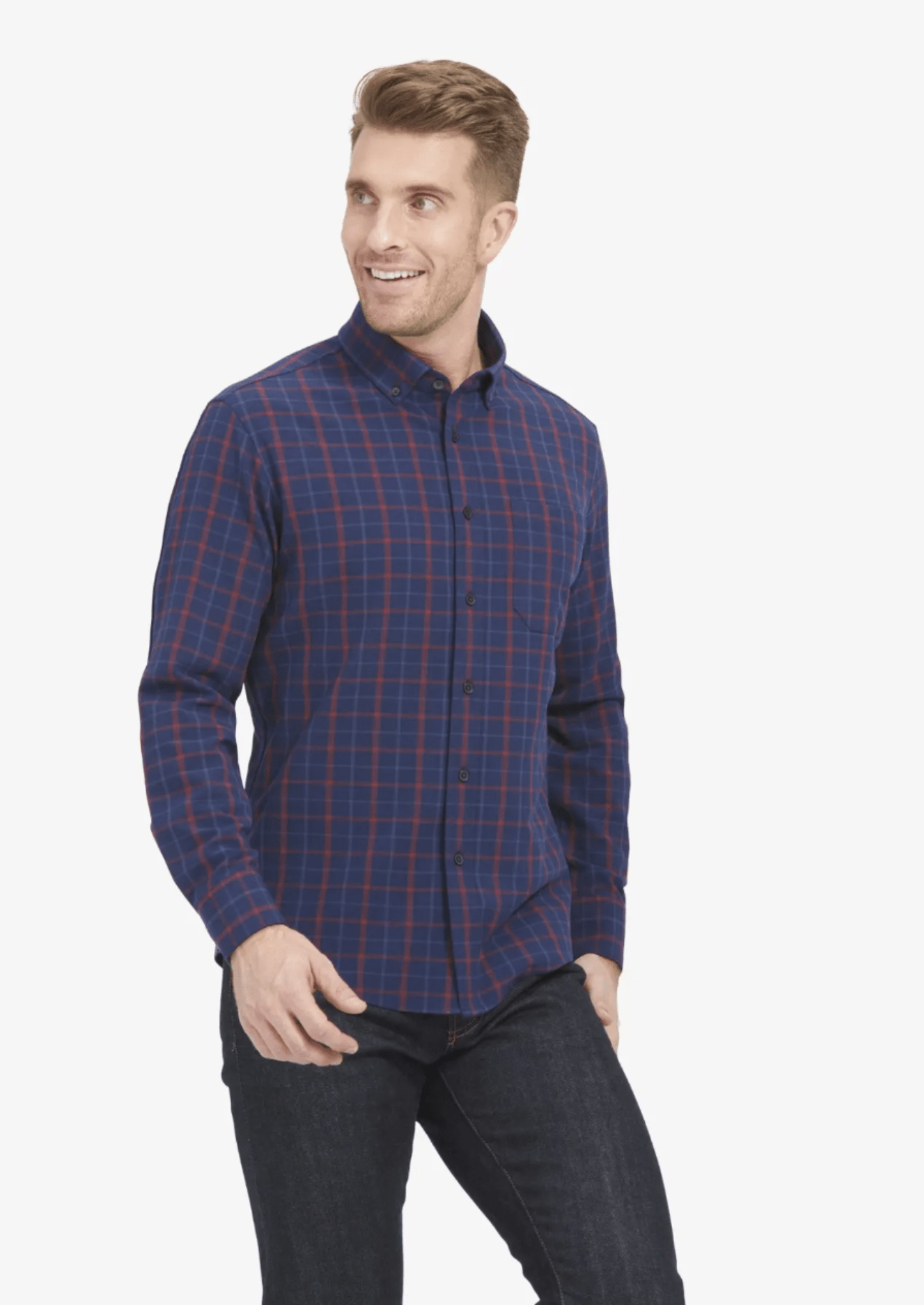 MIZZEN MAIN NAVY RED MULTI / M/TRIM CITY FLANNEL