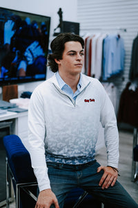 PETER MILLAR 1/4 ZIP HOTTY TODDY PERTH DIP DYE CAMO PERFORMANCE 1/4 ZIP