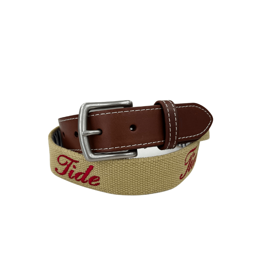 PETER MILLAR Belts KHAKI / 32 TIDE BELT