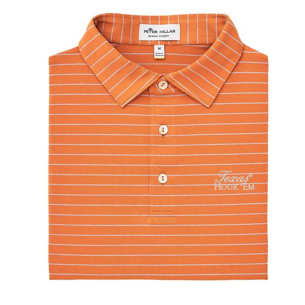 PETER MILLAR KNITS Orange / XXL Peter Millar - Hook 'Em Stripe Knit
