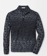 PETER MILLAR OUTERWEAR - 14 ZIP BLACK / M PERTH RAGLAN CAMO PERFORMANCE 1/4 ZIP