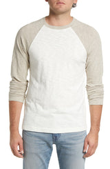 RAILS MEN NATURAL OAT MELANGE / M NOLAN LONG SLEEVE COLORBLOCK