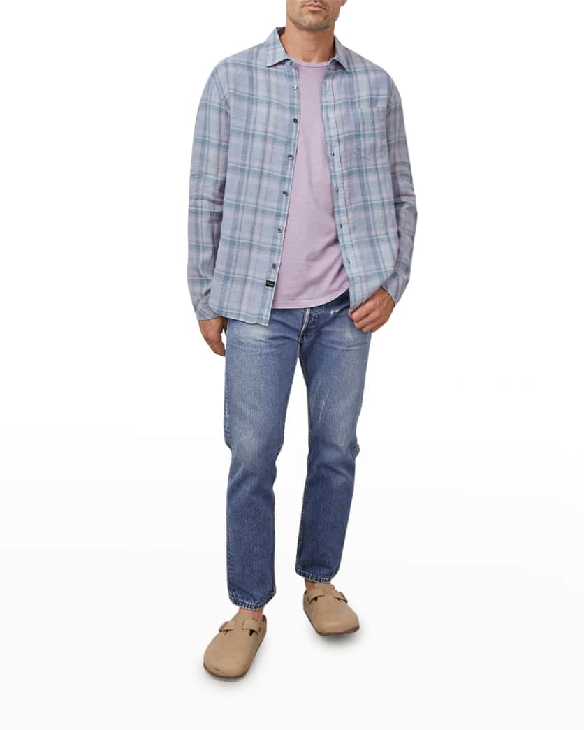 RAILS Men's Havana Plaid Denim Sport Shirt
