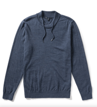 ROBERT BARAKETT SWEATERS BLUE / M HARMIN CROSSOVER MOCK SWEATER