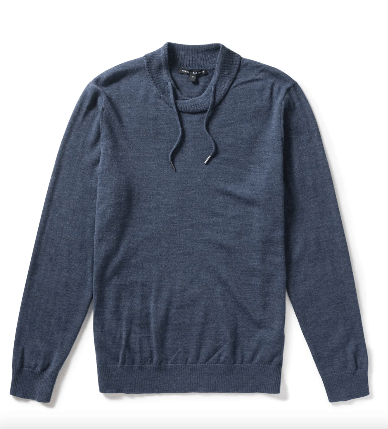 ROBERT BARAKETT SWEATERS BLUE / M HARMIN CROSSOVER MOCK SWEATER