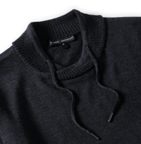 ROBERT BARAKETT SWEATERS HARMIN CROSSOVER MOCK SWEATER