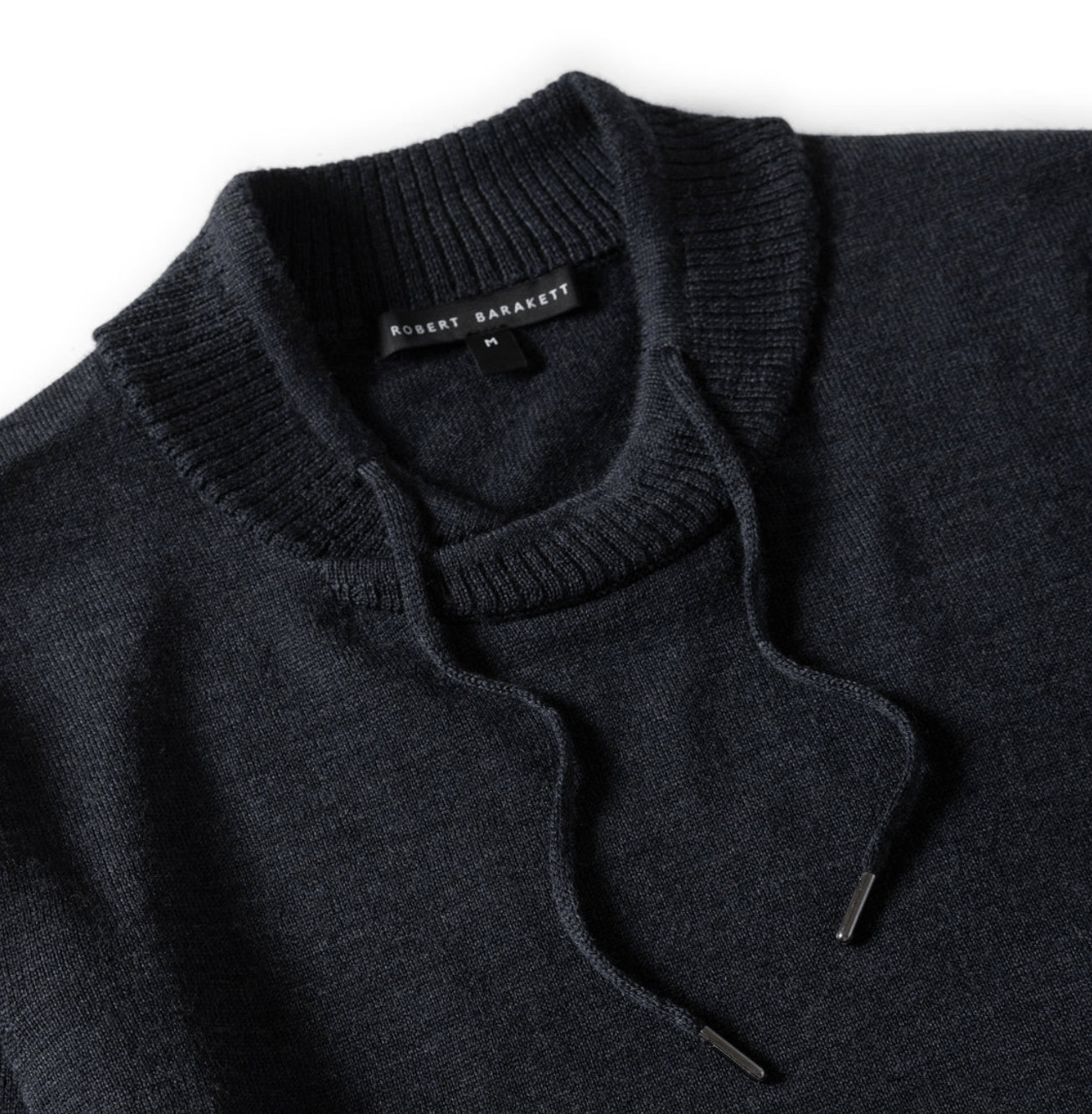 ROBERT BARAKETT SWEATERS HARMIN CROSSOVER MOCK SWEATER