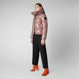 SAVE THE DUCK WOMENS - OUTERWEAR - JACKET ISLA PUFFER JACKET WITH TALL STANDING COLLAR