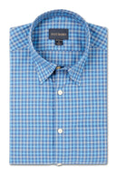 SCOTT BARBER SHIRTS - LS SPORT AQUA-AQUA / M SCOTT BARBER SPORT SHIRTS