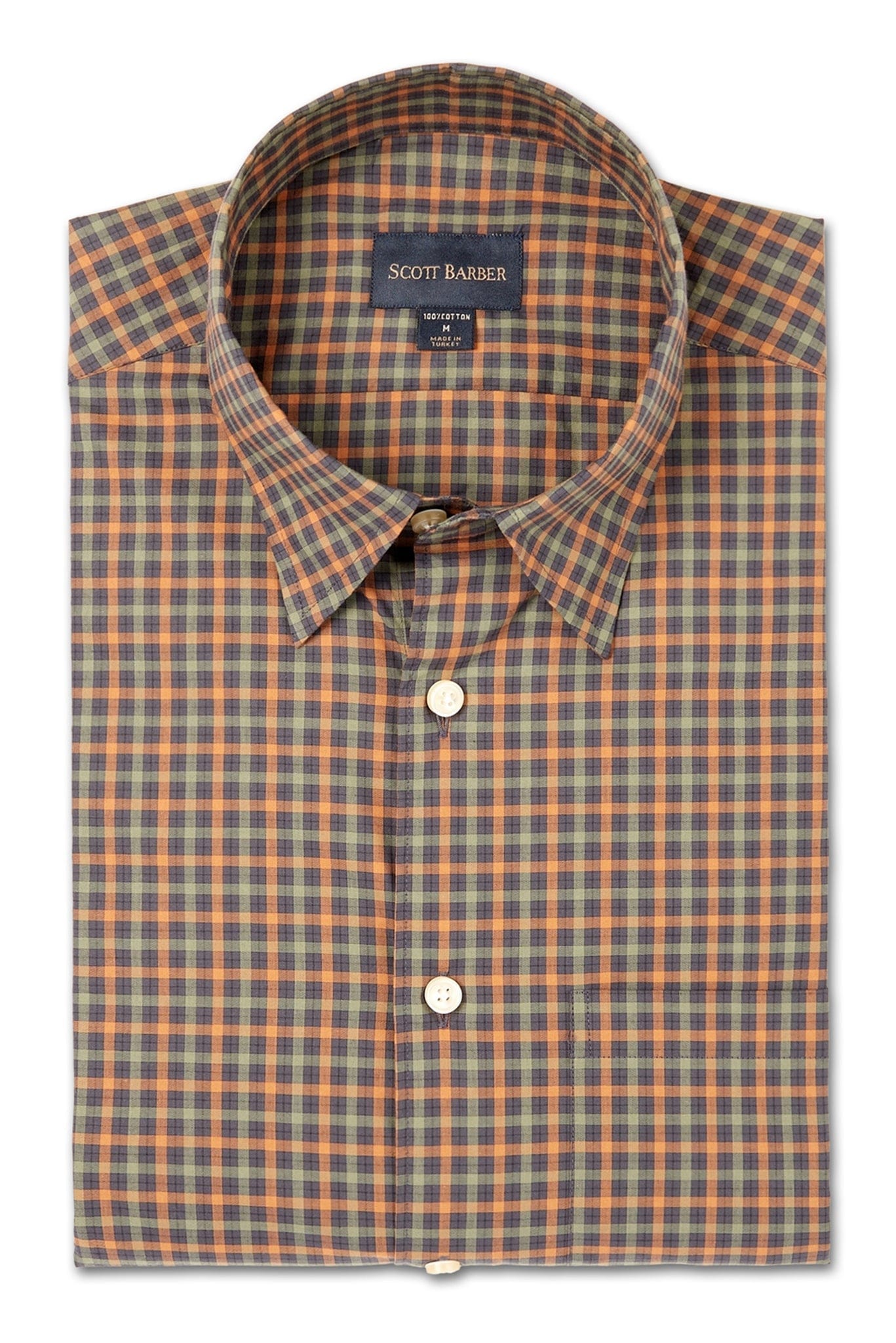 SCOTT BARBER SHIRTS - LS SPORT PINE-PINE / M SCOTT BARBER SPORT SHIRTS