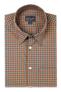 SCOTT BARBER SHIRTS - LS SPORT PINE-PINE / M SCOTT BARBER SPORT SHIRTS