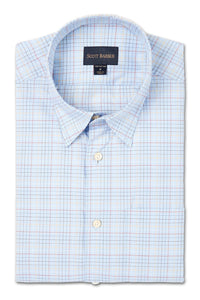 SCOTT BARBER SHIRTS - LS SPORT SKY-SKY / M SCOTT BARBER SPORT SHIRTS