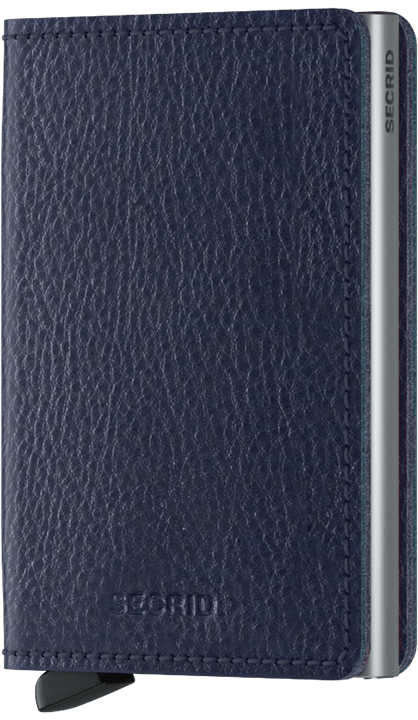 SECRID WALLETS VEG NAVY SILVER SLIMWALLET ORIGINAL