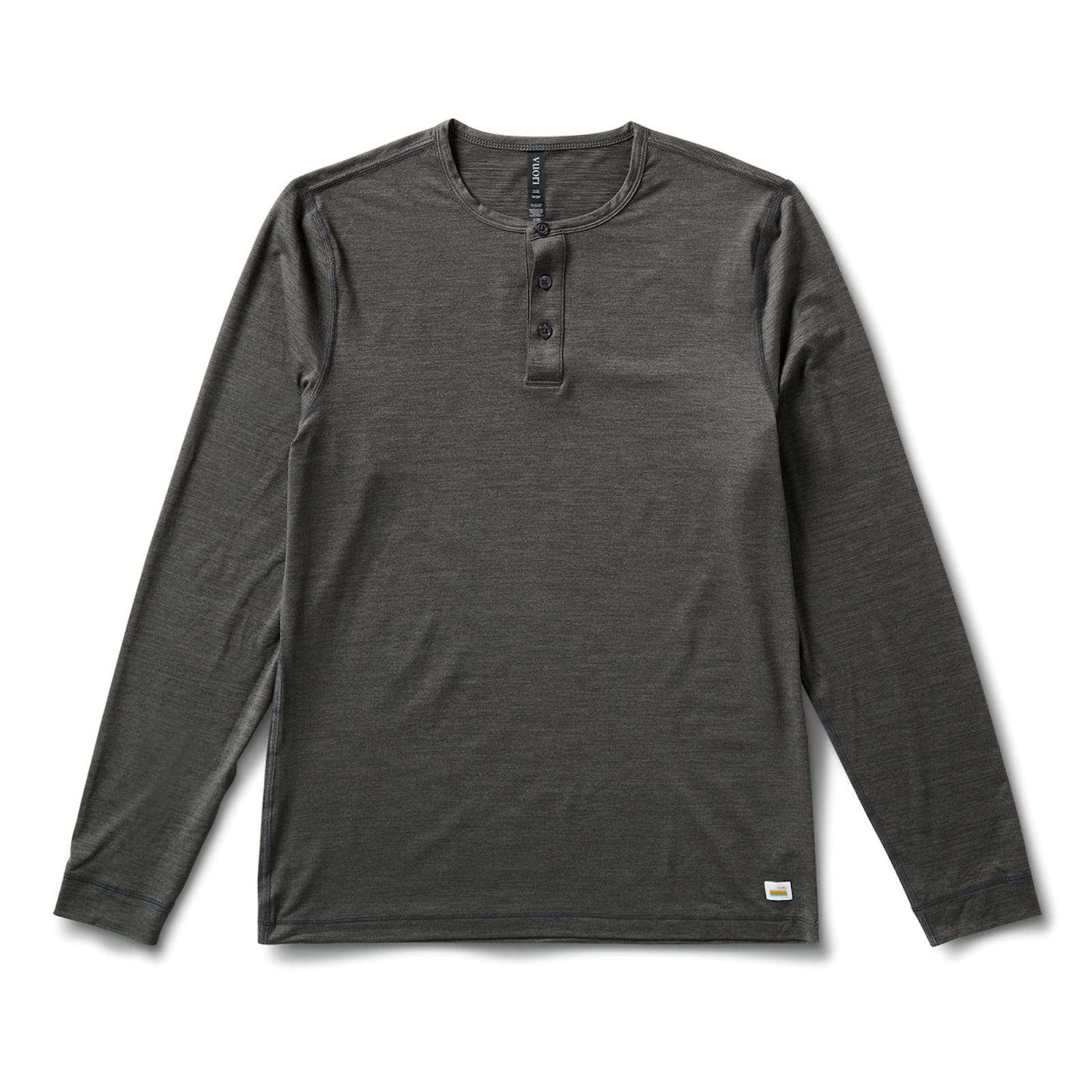 VUORI CHARCOAL HEATHER / 2XL L/S EASE PERFORMANCE HENLEY