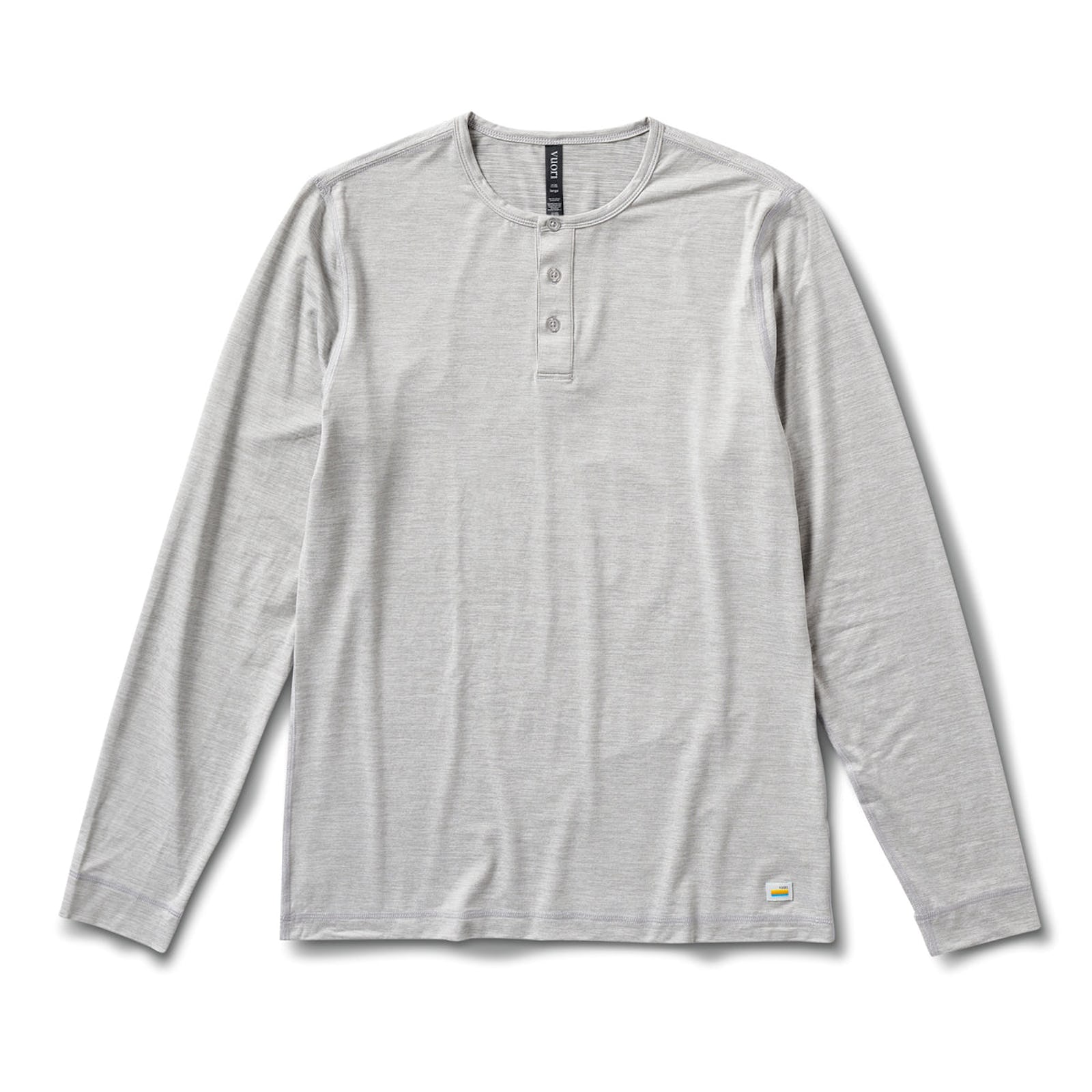 VUORI LIGHT HEATHER GREY / 2XL L/S EASE PERFORMANCE HENLEY